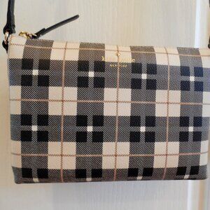 Kate Spade Black and Cream Plaid Women's Bag